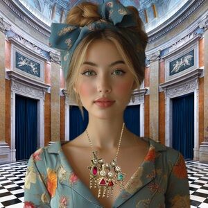 24" Sterling Silver Charm Necklace Children Teacher | Sliders 13.5g 1.5mm